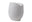 Picture of an ovoid biodegradable cremation urn made of white cotton fibre on sale at Muses Design Urns. Right side view.